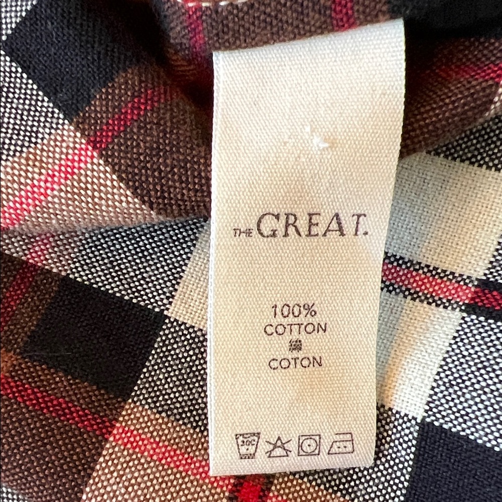 The GREAT Plaid half zip high low top Shirt - Picture 5 of 9